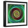 Colorful Abstract Geometric Spiral Design Background-David Zydd-Framed Premium Photographic Print