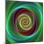 Colorful Abstract Geometric Spiral Design Background-David Zydd-Mounted Premium Photographic Print