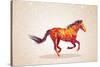 Colorful Abstract Horse Shape-cienpies-Stretched Canvas