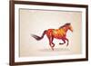 Colorful Abstract Horse Shape-cienpies-Framed Premium Giclee Print