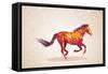 Colorful Abstract Horse Shape-cienpies-Framed Stretched Canvas