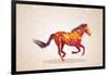 Colorful Abstract Horse Shape-cienpies-Framed Art Print