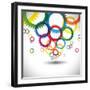 Colorful Abstract Icons of Cogwheel or Gears-smarnad-Framed Art Print