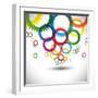Colorful Abstract Icons of Cogwheel or Gears-smarnad-Framed Art Print