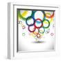 Colorful Abstract Icons of Cogwheel or Gears-smarnad-Framed Art Print