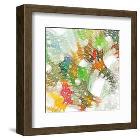 Colorful Abstract Lattice-null-Framed Art Print