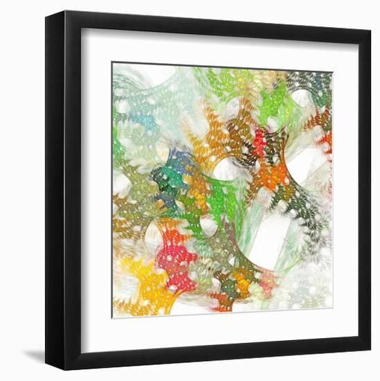 Colorful Abstract Lattice-null-Framed Art Print