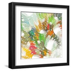 Colorful Abstract Lattice-null-Framed Art Print