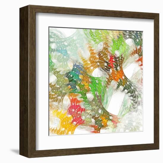 Colorful Abstract Lattice-null-Framed Art Print