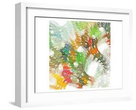 Colorful Abstract Lattice-null-Framed Art Print
