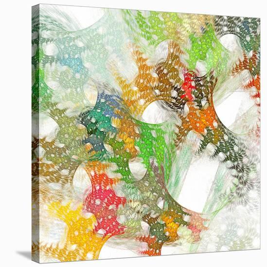 Colorful Abstract Lattice-null-Stretched Canvas