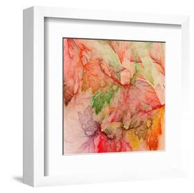 Colorful Abstract Leaf Collage-null-Framed Art Print