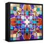 Colorful Abstract Pattern-Tanor-Framed Stretched Canvas