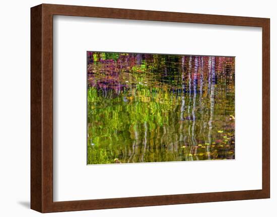 Colorful abstract reflection in lake water-Anna Miller-Framed Photographic Print