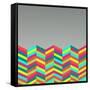 Colorful Abstract Retro Pattern-cienpies-Framed Stretched Canvas