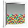 Colorful Abstract Retro Pattern-cienpies-Framed Art Print