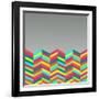 Colorful Abstract Retro Pattern-cienpies-Framed Art Print