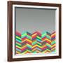 Colorful Abstract Retro Pattern-cienpies-Framed Art Print