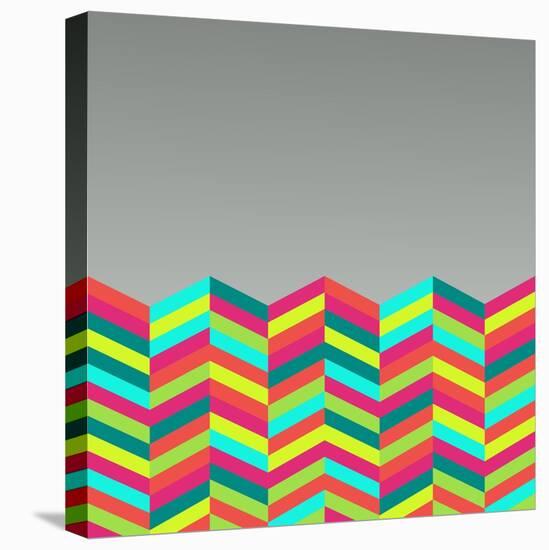 Colorful Abstract Retro Pattern-cienpies-Stretched Canvas