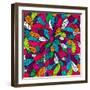 Colorful Abstract Texture-Lola Tsvetaeva-Framed Art Print