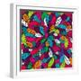 Colorful Abstract Texture-Lola Tsvetaeva-Framed Art Print
