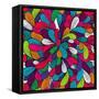 Colorful Abstract Texture-Lola Tsvetaeva-Framed Stretched Canvas