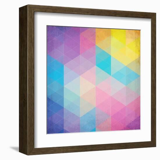 Colorful Abstract Triangles-art_of_sun-Framed Art Print