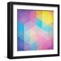 Colorful Abstract Triangles-art_of_sun-Framed Art Print