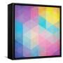 Colorful Abstract Triangles-art_of_sun-Framed Stretched Canvas