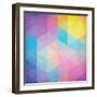 Colorful Abstract Triangles-art_of_sun-Framed Art Print