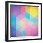 Colorful Abstract Triangles-art_of_sun-Framed Art Print