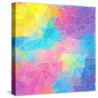 Colorful Abstract Triangles-art_of_sun-Stretched Canvas