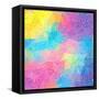 Colorful Abstract Triangles-art_of_sun-Framed Stretched Canvas