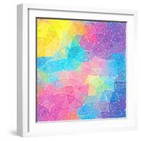 Colorful Abstract Triangles-art_of_sun-Framed Art Print