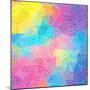 Colorful Abstract Triangles-art_of_sun-Mounted Art Print