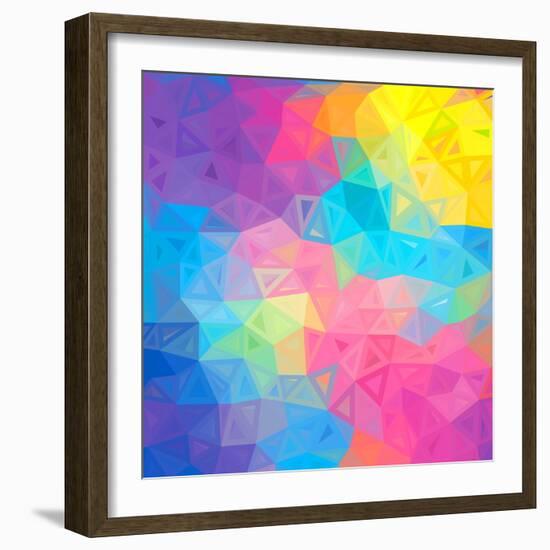 Colorful Abstract Triangles-art_of_sun-Framed Art Print