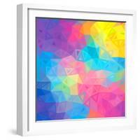 Colorful Abstract Triangles-art_of_sun-Framed Art Print