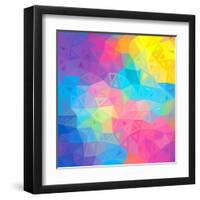 Colorful Abstract Triangles-art_of_sun-Framed Art Print