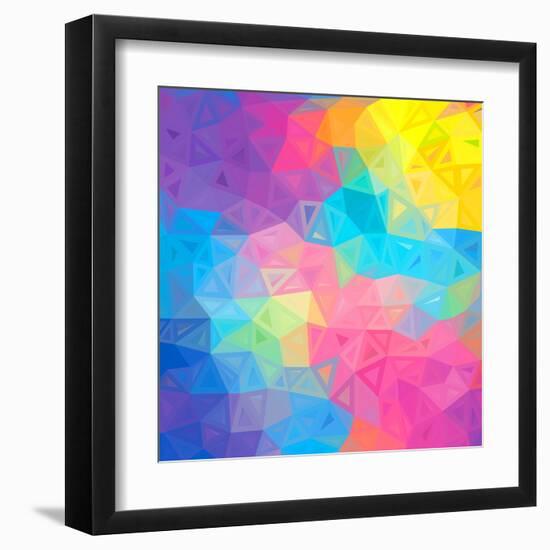 Colorful Abstract Triangles-art_of_sun-Framed Art Print