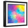 Colorful Abstract Triangles-art_of_sun-Framed Art Print