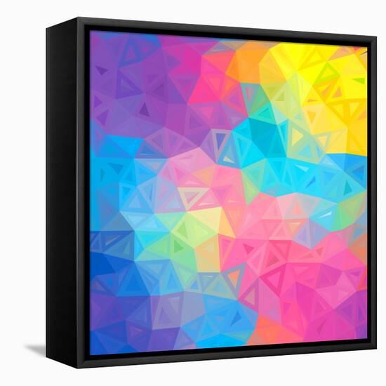 Colorful Abstract Triangles-art_of_sun-Framed Stretched Canvas