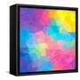 Colorful Abstract Triangles-art_of_sun-Framed Stretched Canvas