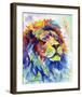 Colorful African Lion-Sarah Stribbling-Framed Art Print