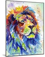 Colorful African Lion-Sarah Stribbling-Mounted Art Print