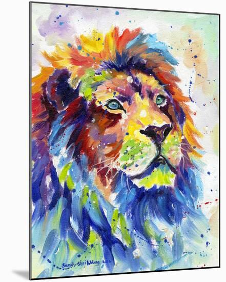 Colorful African Lion-Sarah Stribbling-Mounted Art Print