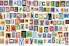 'Colorful Alphabet Made Of Magazine Clippings And Letters . Isolated On ...