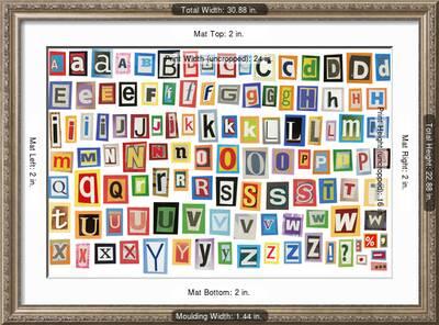 colorful alphabet made of magazine clippings and letters isolated on white prints donatas1205 allposters com
