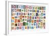 'Colorful Alphabet Made Of Magazine Clippings And Letters . Isolated On ...
