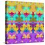 Colorful and Symmetric Photographic Layer Work of Blossoms-Alaya Gadeh-Stretched Canvas