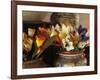 Colorful artificial flowers and pottery, Santa Fe, New Mexico, USA-Jerry Ginsberg-Framed Photographic Print